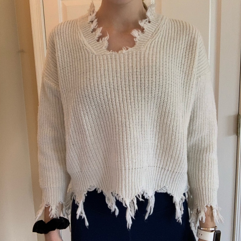 Knitted Cropped Sweater